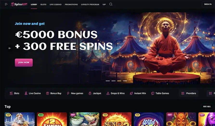 Read review of Spins Up Casino