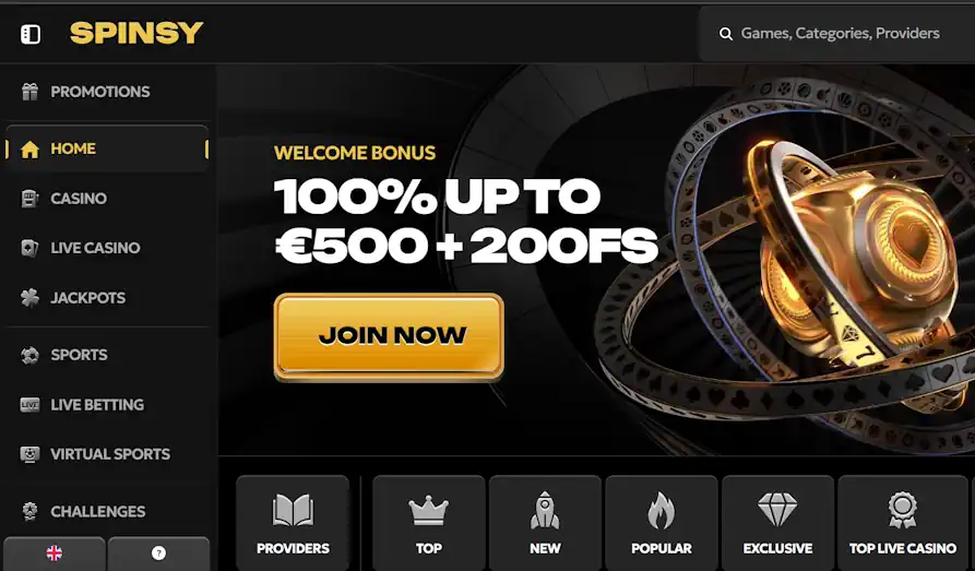 Read review of Spinsy Casino