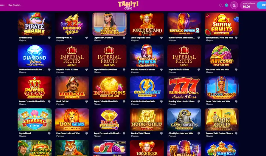 Tahiti Casino Online Slots Screenshot image #3 for Tahiti Casino