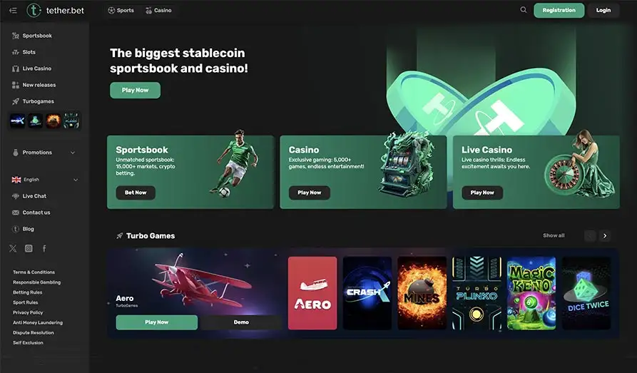 Read review of Tether Bet Casino
