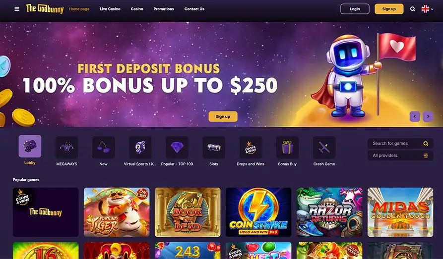 Read review of Godbunny Casino