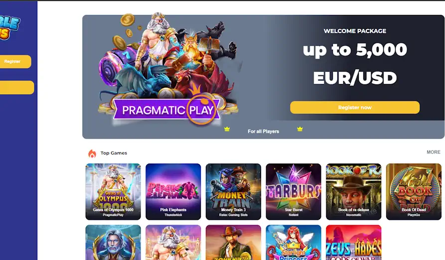 - Landscape screenshot image #1 for Tumble Wins Casino