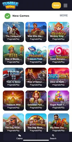Tumble Wins Casino mobile screenshot #3 Mobile Screenshot image #3 for Tumble Wins Casino