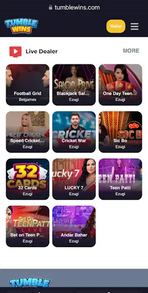 Tumble Wins Casino mobile screenshot #5 Mobile Screenshot image #5 for Tumble Wins Casino