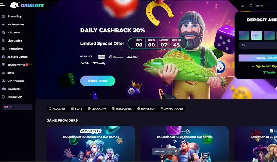 Read review of Unislots Casino