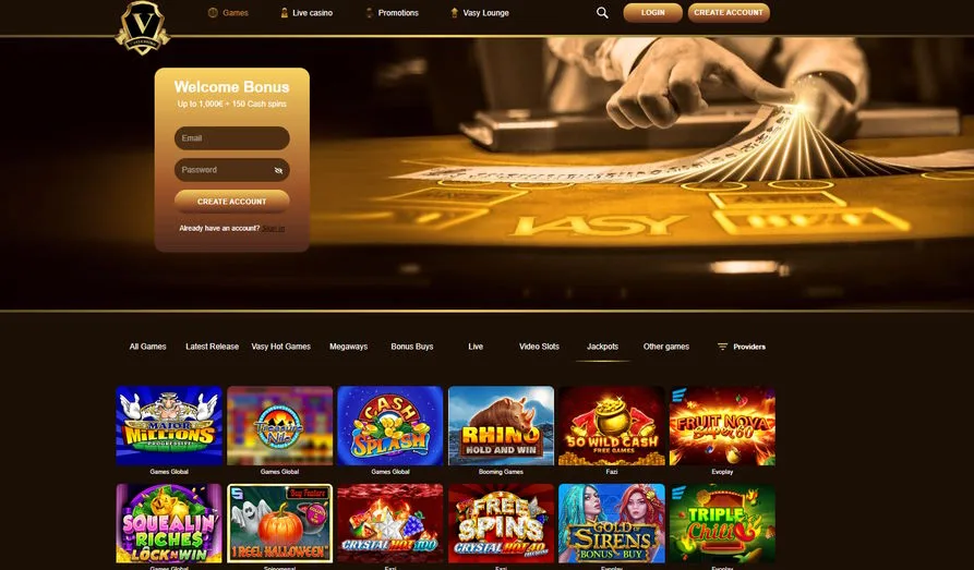 Read review of Vasy Casino