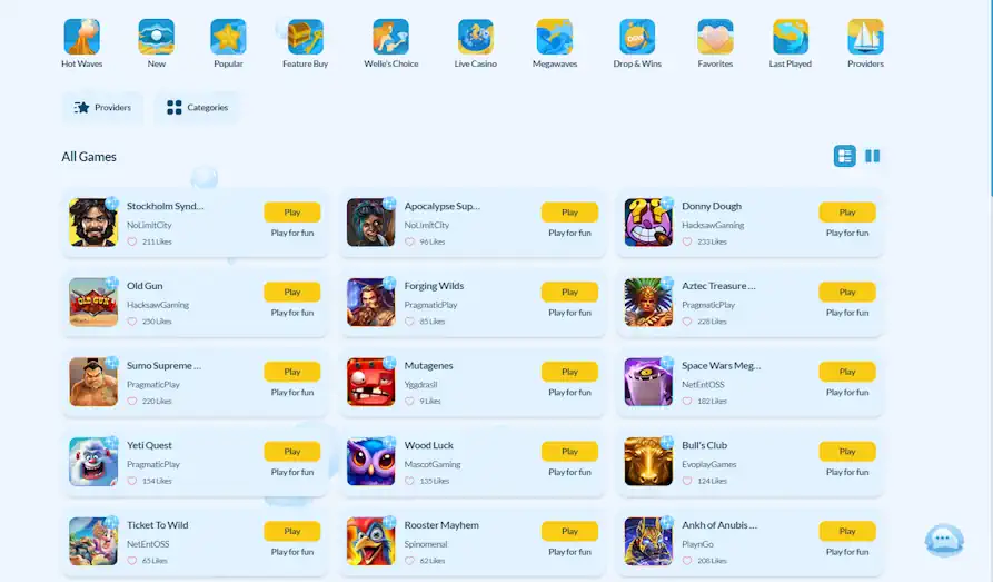 Welle casino games Screenshot image #2 for Welle Casino