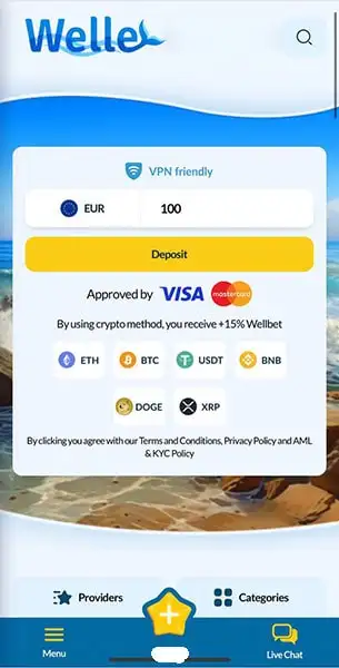 Welle Casino mobile screenshot #4 Mobile Screenshot image #4 for Welle Casino