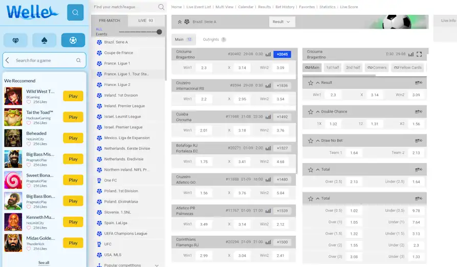 Welle casino sportsbook Screenshot image #3 for Welle Casino