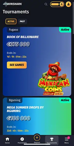 Win Shark Casino mobile screenshot #4 Mobile Screenshot image #4 for Win Shark Casino