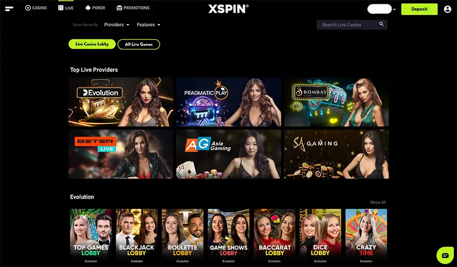 XSpin Live Casino Screenshot image #2 for XSpin Casino