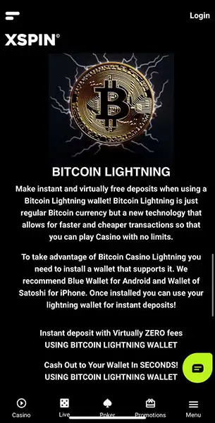 XSpin Casino mobile screenshot #3 Mobile Screenshot image #3 for XSpin Casino