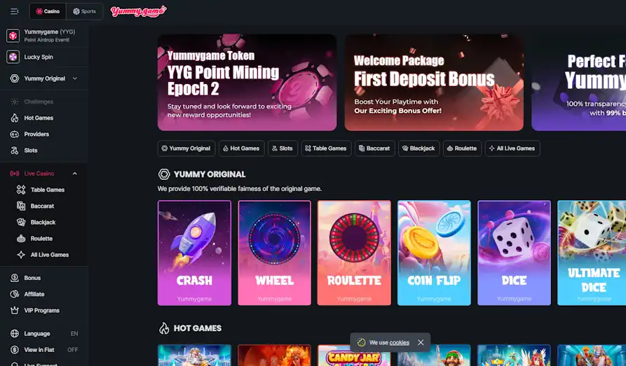 Read review of Yummy Game Casino